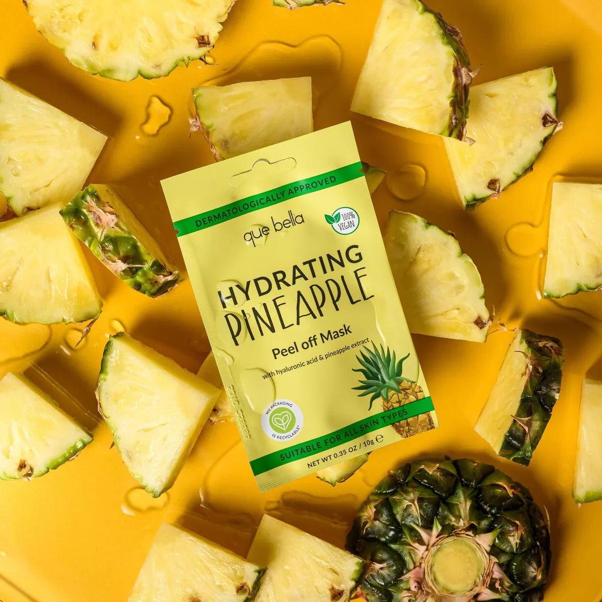 Que Bella Hydrating Pineapple Peel off Mask - 0.35Oz