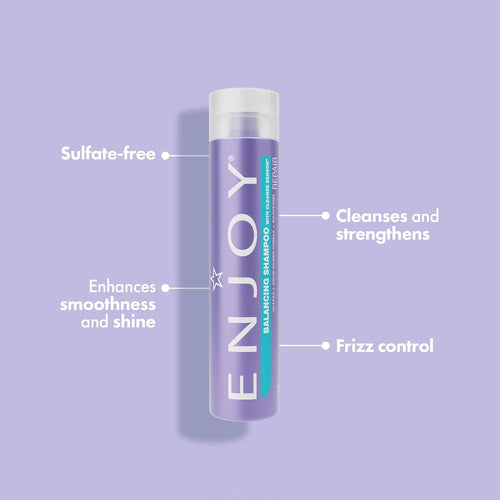 Balancing Shampoo, Sulfate-Free Strengthening Formula, Gently Cleanses and Controls Frizz for All Hair Types, Smoothness and Shine with Cleanse Sensor Technology, Ph 4.5-5.5, 10.1 Fl Oz